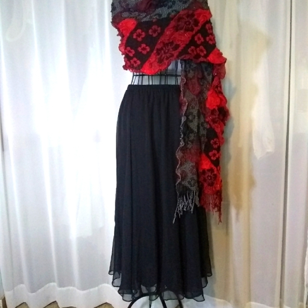 Vintage Black Sheer Skirt